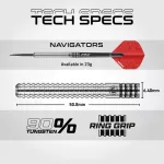 Kompletní šipkařský set Winmau BLADE 360 šedý surround, 2 sety šipek, startovací čára