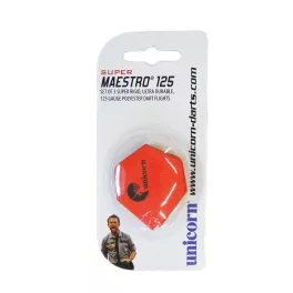 Letky na šipky Unicorn Super Maestro 125 micron, červené, plus