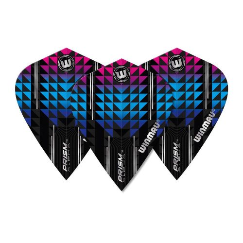 Letky na šipky Winmau Prism Alpha kite, modré a fialové