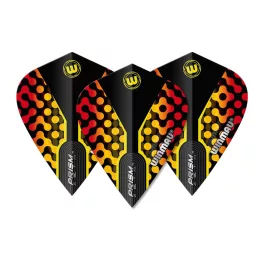 Letky na šipky Winmau Prism Alpha kite, žluté a červené