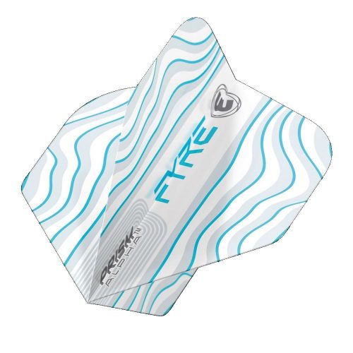Letky na šipky Winmau Prism Alpha Pyre No2, bílo-aqua-modré