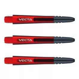 Násadky na šipky Winmau Vecta plastové s hliníkovým topem,červené intermediate