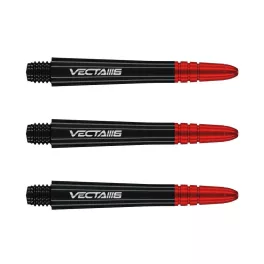 Násadky na šipky Winmau Vecta Blade 6 plastové s hliníkovým topem, černé střední