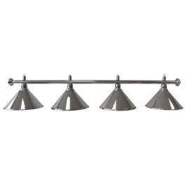   Kulečníková lampa Dybior Elegance stříbrná 180cm 4 stínítka