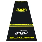 Koberec k terči na šipky Winmau Pro Zone Essential PVC, černo-žlutý