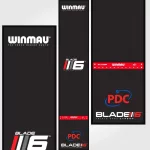 Koberec k terči na šipky Winmau Pro Zone Precision BLADE 6 černý s červenou odhozovou lištou