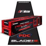 Koberec k terči na šipky Winmau Pro Zone Precision BLADE 6 černý s červenou odhozovou lištou