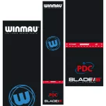 Koberec k terči na šipky Winmau Pro Zone Precision PVC černý s červenou odhozovou lištou