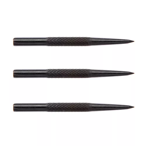 Hroty na šipky Winmau steel vroubkované, kovové, černé 32mm - 3ks