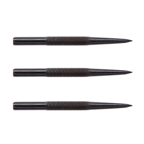 Hroty na šipky Winmau steel vroubkované, kovové, černé 32mm - 3ks