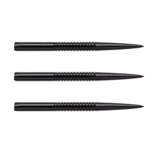 Hroty na šipky Winmau steel drážkované, kovové, černé 32mm - 3ks