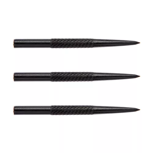Hroty na šipky Winmau steel spirálové, kovové, černé 32mm