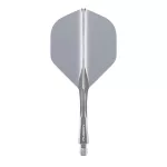 Integrované letky a násadky Winmau Fusion průhledné šedé, standardní letky a střední násadky