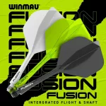 Integrované letky a násadky Winmau Fusion žluté, standardní letky a dlouhé násadky