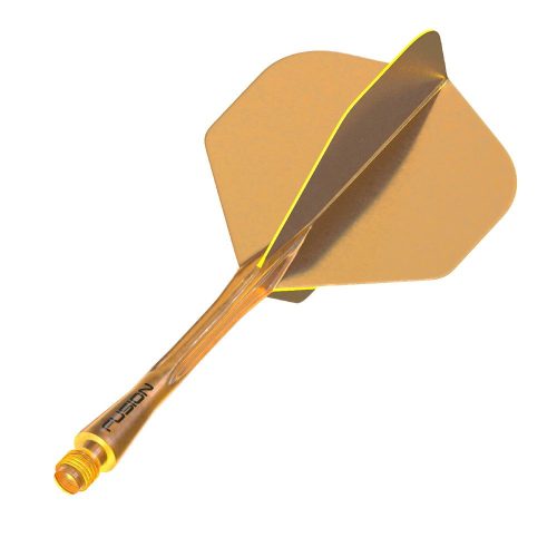 Integrované letky a násadky Winmau Fusion oranžové, No2 letky a dlouhé násadky