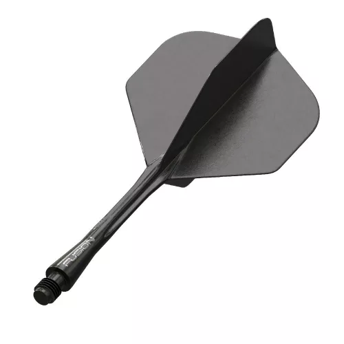 Integrované letky a násadky Winmau Fusion černé, No2 letky a dlouhé násadky