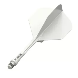 Integrované letky a násadky Winmau Fusion bílé, No2 letky a dlouhé násadky