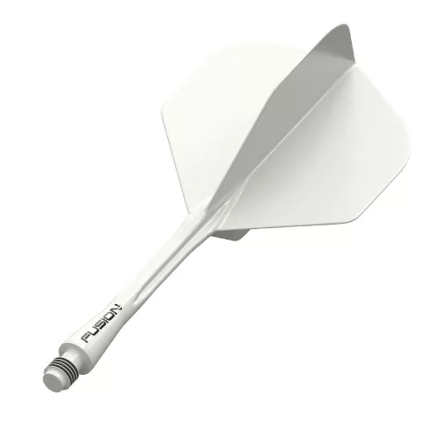 Integrované letky a násadky Winmau Fusion bílé, No2 letky a dlouhé násadky