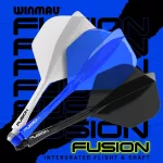 Integrované letky a násadky Winmau Fusion modré, No2 letky a dlouhé násadky
