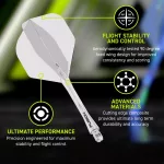 Winmau Fusion průhledné, No2 letky a krátké násadky