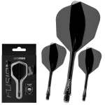 Winmau Fusion Neon Neon černé, No6 letky a krátké násadky