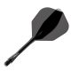 Winmau Fusion Neon černé, No6 letky a střední násadky