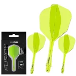 Winmau Fusion Neon žluté, No6 letky a střední násadky