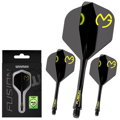 Winmau Fusion MvG Pac Man, No2 letky a střední násadky