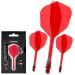 Letky a násadky v jednom Winmau Fusion červené, No6 letky a střední násadky