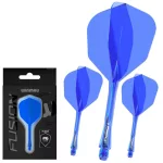 Letky a násadky v jednom Winmau Fusion modré, No6 letky a dlouhé násadky