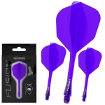 Winmau Fusion fialové, integrované No6 letky a střední násadky