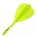 Winmau Fusion Arrow průhledné žluté integrované letky a střední násadky