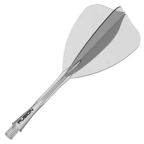 Winmau Fusion Arrow průhledné integrované letky a dlouhé násadky