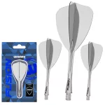 Winmau Fusion Arrow průhledné integrované letky a dlouhé násadky
