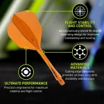 Winmau Fusion průhledné oranžové integrované No6 letky a střední násadky