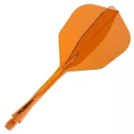 Winmau Fusion průhledné oranžové integrované No6 letky a dlouhé násadky