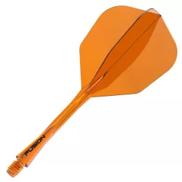   Winmau Fusion průhledné oranžové integrované No6 letky a dlouhé násadky