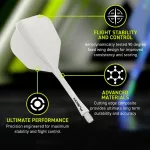 Winmau Fusion průhledné bílé integrované No6 letky a střední násadky