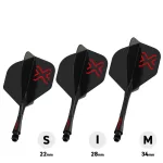 Winmau Fusion Blade X černé integrované letky No2 a střední násadky