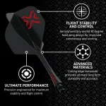 Winmau Fusion Blade X černé integrované letky No2 a střední násadky