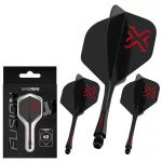 Winmau Fusion Blade X černé integrované letky No2 a dlouhé násadky