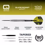 Šipky steel Harrows NX90 Tapered 25g QP 90% wolfram