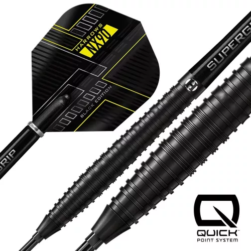 Šipky steel Harrows NX90 Black Edition 23g QP 90% wolfram