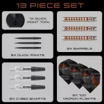 Šipky steel Harrows Luke Woodhouse Series 2 21g QP 90% wolfram