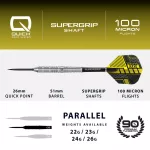 Šipky steel Harrows NX90 Parallel 22g QP 90% wolfram