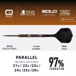 Šipky steel Harrows Wolfram Trinity 24g QP 97% wolfram