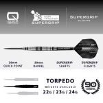Šipky steel Harrows Supergrip Torpedo 23g QP 90% wolfram