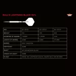 Šipky steel Bull's Lightning Black 21g 90% wolfram