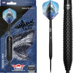 Šipky steel Bull's Shark Pro Black 23g, 90% wolfram