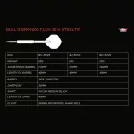 Šipky steel Bull's Bronzo Flux 23g 90% wolfram